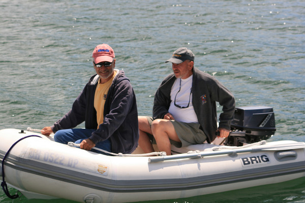 Kip and Don in dinghy
